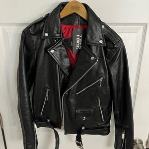 Straight to Hell - Commando Lightweight – Black and Nickel Leather Jacket Sz 36